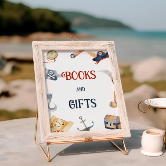 パイレーツ赤ちゃんシャワー本とギフトサイン ポスター