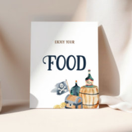 パイレーツ赤ちゃんシャワー食品サイン ポスター