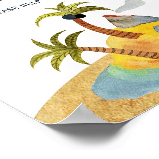 パイレーツ赤ちゃんシャワー飲み物看板 ポスター (角)