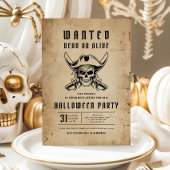 パイレーツ スカル ハロウィンパーティー 招待状