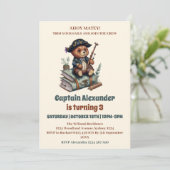 パイレーツ・ベアをテーマにした誕生日パーティー 招待状 (スタンド正面)