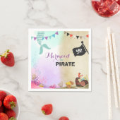 パイレーツ&メルメイズ誕生日パーティー紙ナプキンス スタンダードカクテルナプキン (インサイチュ)