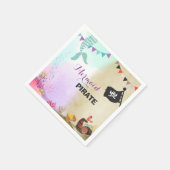 パイレーツ&メルメイズ誕生日パーティー紙ナプキンス スタンダードカクテルナプキン (角)