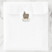パイレーツ・宝箱・オウム ラウンドシール (バッグ)