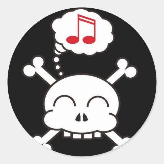 パイレーツRハッピーステッカー ラウンドシール (正面)