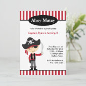 パイレートボーイ誕生日招待状 招待状 (スタンド正面)