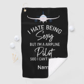 パイロットおもしろいゴルファー用ゴルフタオルのことわざ ゴルフタオル (インサイチュ)