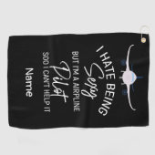 パイロットおもしろいゴルファー用ゴルフタオルのことわざ ゴルフタオル (横)