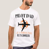 パイロットおもしろいパパパイロット航空航空機用芸術 Tシャツ (正面)