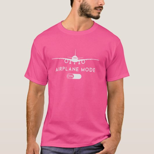 パイロットおもしろいパパ母の航空機型 Tシャツ (正面)