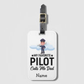 パイロットおもしろい引用文父のためにパパを呼ぶ ラゲッジタグ (正面縦)