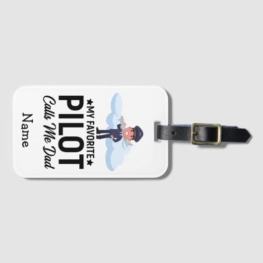 パイロットおもしろい引用文父のためにパパを呼ぶ ラゲッジタグ (正面横)