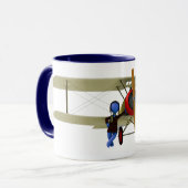 パイロットおよび複葉機 マグカップ (正面左)