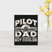 パイロットお父さん飛行機 カード (黄色い花)