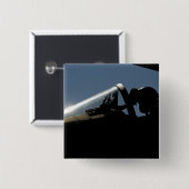 パイロットが離陸の準備をする 缶バッジ (正面&裏面)