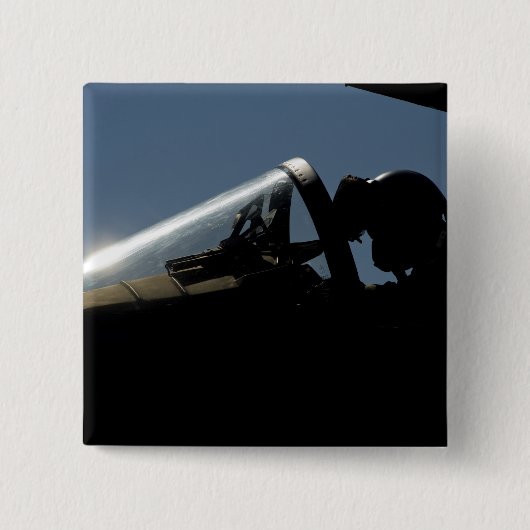 パイロットが離陸の準備をする 缶バッジ (正面)