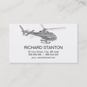 パイロットが飛ぶヘリコプター 名刺