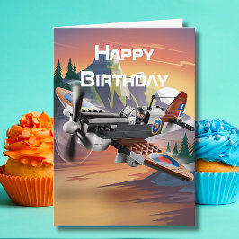 パイロットが飛行機を操縦、クールな航空の誕生日 カード