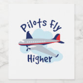 パイロットが高く飛ぶ ワインラベル (シングルラベル)