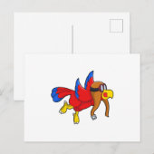 パイロットとして飛んでいるパラオット ポストカード (正面/裏面)