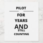 パイロットと数え続ける ワインラベル (シングルラベル)