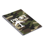 パイロットと軍隊の飛行機、カモフラージュ、ミニマル ノートブック (右側)