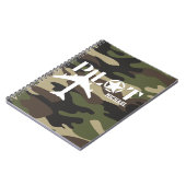 パイロットと軍隊の飛行機、カモフラージュ、ミニマル ノートブック (左側)