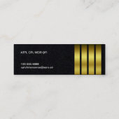 パイロットのカスタマイズ可能なストライプな名刺- スキニー名刺 (裏面)