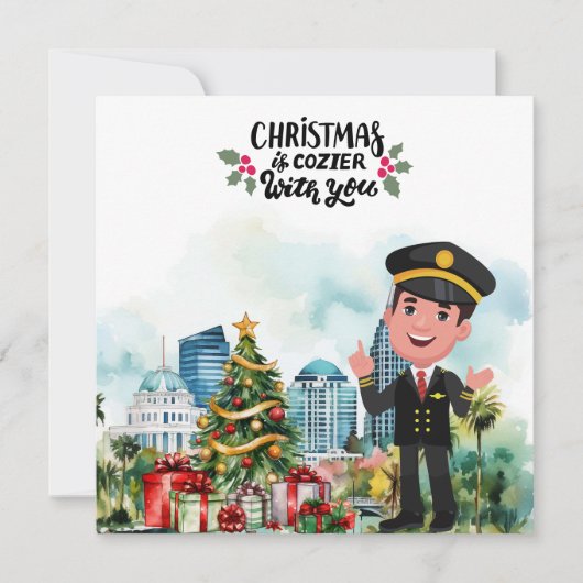 パイロットのクリスマスの時間フロリダ シーズンカード (正面)