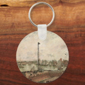 パイロットのジェティ、ルアーブル、ミスティby Camille Pissarro キーホルダー (正面)