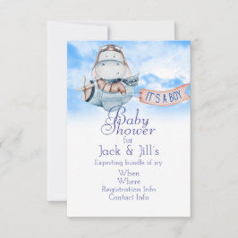 パイロットのヒポが男の子を発表 招待状