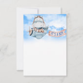 パイロットのヒポが男の子を発表 招待状 (裏面)