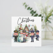 パイロットのユニフォームとクリスマスをテーマにした シーズンカード (スタンド正面)