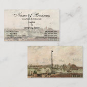 パイロットの埠頭、ル・アーヴル、朝; カミーユ・ピッソロ 名刺 (正面/裏面)