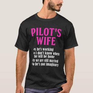 パイロットの妻おもしろいが質問に答える Tシャツ
