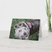 パイロットの格好をしたTop Dogのメモカード サンキューカード (正面)