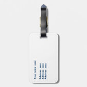 パイロットの航空機搭乗員が紺の模様 ラゲッジタグ (裏面縦)