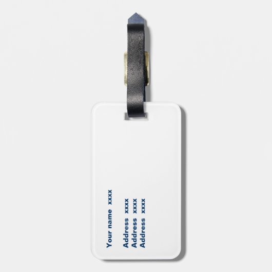 パイロットの航空機搭乗員が紺の模様 ラゲッジタグ (裏面縦)