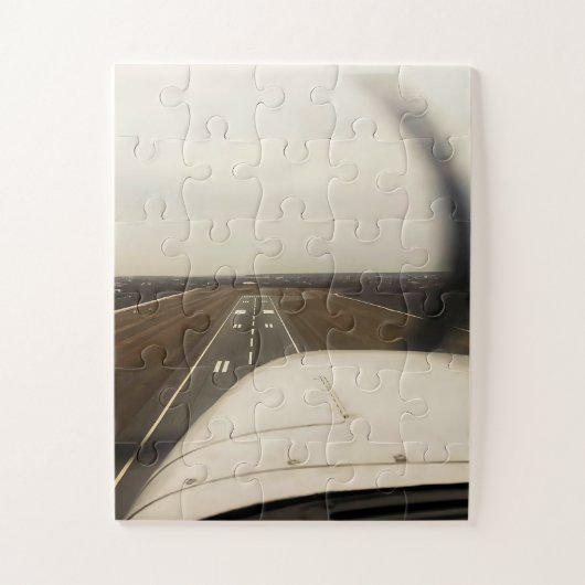 パイロットの視点:セスナ172コックピット離陸 ジグソーパズル (縦)