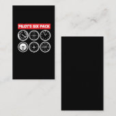 パイロットの6パック飛行楽器の航空 名刺 (正面/裏面)