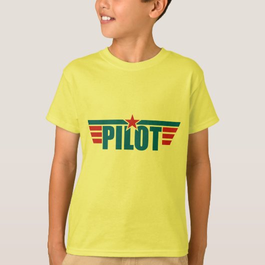 パイロットウイングバッジ – 航空 Tシャツ (正面)