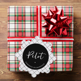 パイロットカスタム航空学校の卒業エレガント オーナメントカード