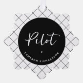 パイロットカスタム航空学校の卒業エレガント オーナメントカード (正面)