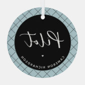 パイロットカスタム航空学校の卒業エレガント ガラスオーナメント (裏面)