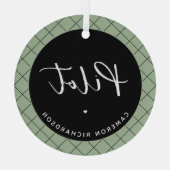 パイロットカスタム航空学校の卒業エレガント ガラスオーナメント (裏面)