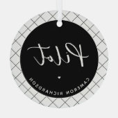 パイロットカスタム航空学校の卒業エレガント ガラスオーナメント (裏面)