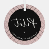 パイロットカスタム航空学校の卒業エレガント ガラスオーナメント (裏面)