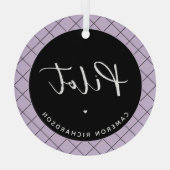 パイロットカスタム航空学校の卒業エレガント ガラスオーナメント (裏面)