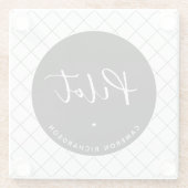 パイロットカスタム航空学校の卒業エレガント ガラスコースター (裏面)