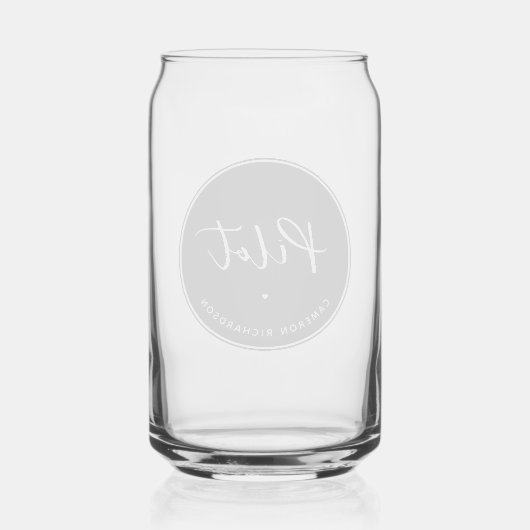 パイロットカスタム航空学校の卒業エレガント ガラス缶 (裏面)